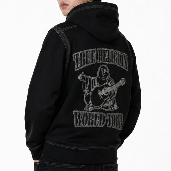 Hoodie True Religion Buddha NEGRA