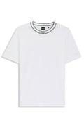 Camiseta de algodón con cuello redondo y logo