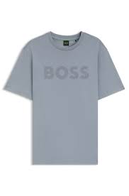 Camiseta de algodón con logo tonal