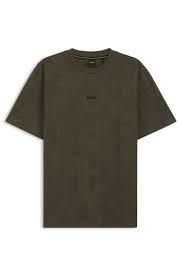 Camiseta de algodón con motivo en jacquard en 3D
