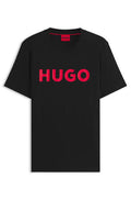 Camiseta de punto de algodón con logo estampado