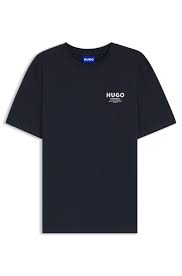 Camiseta regular fit de algodón con logo estampado
