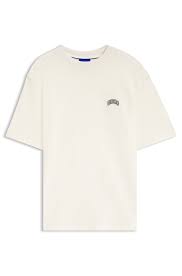 Camiseta regular fit de algodón con logo universitario