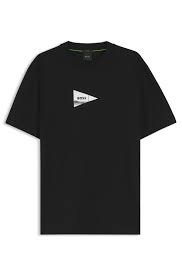 Camiseta regular fit en algodón elástico con estampado fotográfico