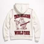 Hoodie True Religion Buddha BLANCA CON ROJO