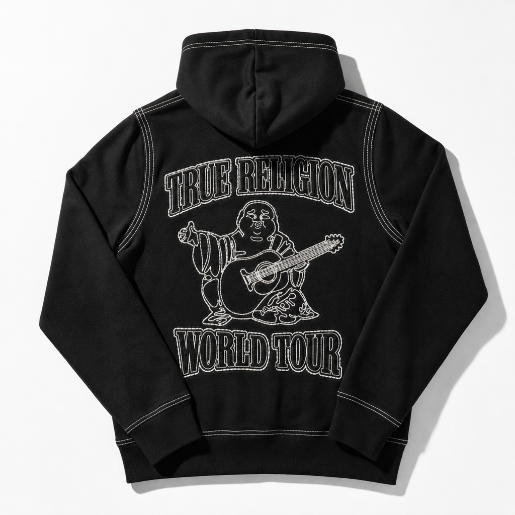 Hoodie True Religion Buddha NEGRA
